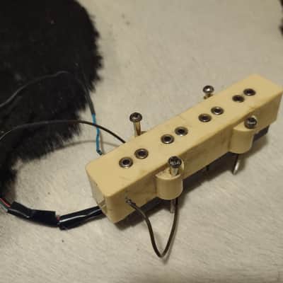 1970s DiMarzio "PAF"/Patent-Applied-For Jazz Bass Pickup w/Cream Cover Hex Screw Pole-Pieces RARE! image 1