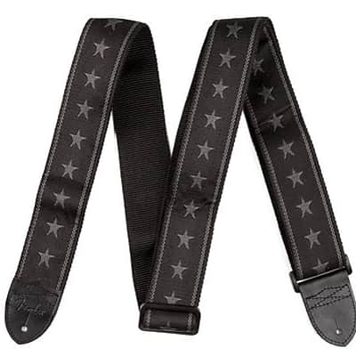 Fender Nylon Stars and Stripes Strap, Black/Grey 2016
