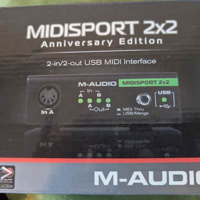M-Audio MidiSport 2x2 Anniversary Edition USB MIDI Interface 2010s - Black image 3