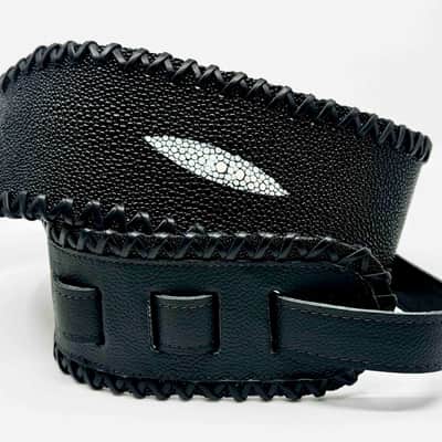 Jodi Head Guitar Strap - "Real" Stingray - Leather Lacing - 3" Wide image 2