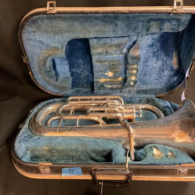 Yamaha YEP-321S Silver 4 Valve Bb Euphonium (Needs Work) Serial# 001665 image 1