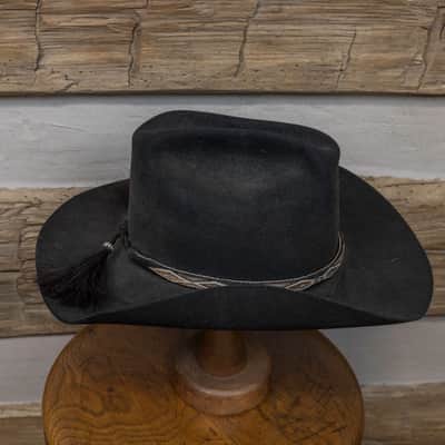 1960's Vintage Black Felt Cowboy Hat image 2