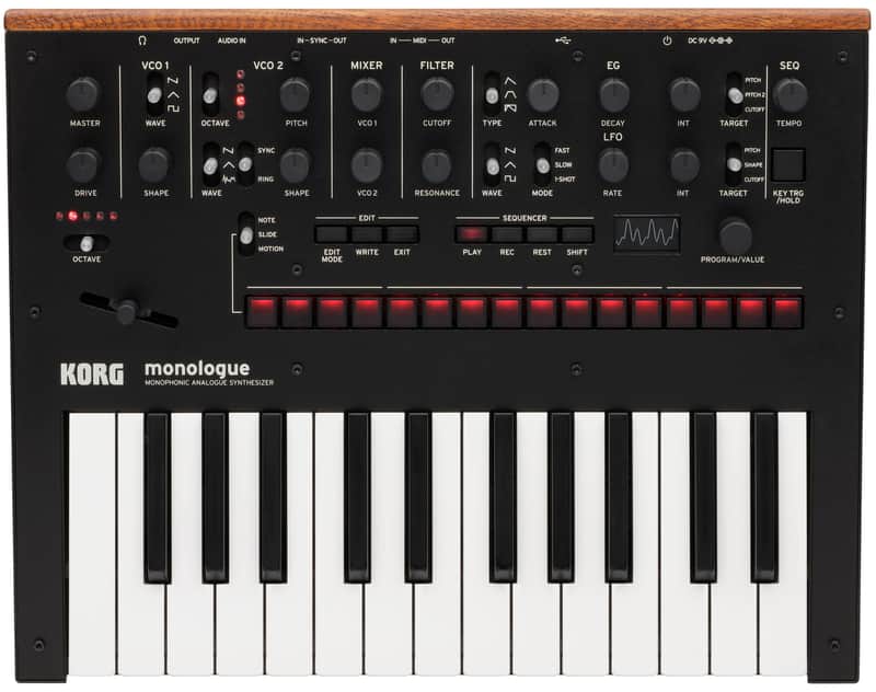 Korg Monologue Monophonic Analog Synthesizer - Black image 1