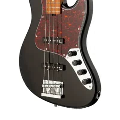 Sadowsky MetroExpress 21-Fret Vintage J/J Bass, Roasted Maple Fingerboard, 4-String - Solid Black High Polish image 4