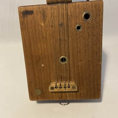 Custom 4-String Cigar Box Guitar – Antique Pre-WWII Mahogany Box – As Found image 10