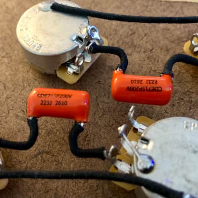 Epiphone Les Paul 50’s Wiring Harness CTS Orange Drop Gavitt Wire image 3