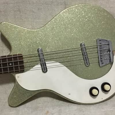 Danelectro Left Hand Lefty DC-2 Bass 1999 Korea Silver Sparkle image 1
