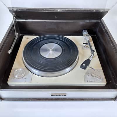Vintage Pioneer PL-6A Idler Drive Turntable w/ Dust Cover image 3