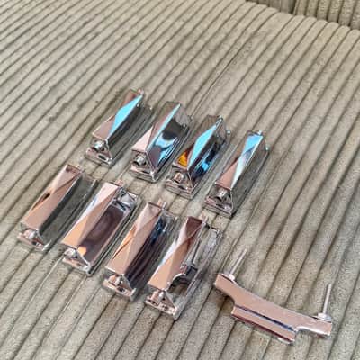 Snare Drum Lugs — Set of 8 Chrome Double-Ended w/ Tension Rods & Butt Plate image 7