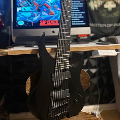 Legator Ghost G8FP Black with Seymour Duncan Blackouts 8 String image 2