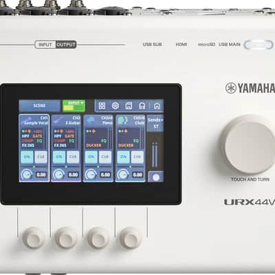Yamaha URX44V USB-C Audio/Video Interface, White image 1