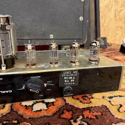 Vintage 1970s Carlsbro 60 TR Amp Tremolo Twin 2x12 Guitar Valve Amplifier Combo image 19