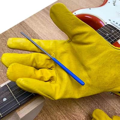Fret End Dressing File Uo-Chikyu Hiroshima And Leather Gloves 21-0001/ CE-1267.Y image 3