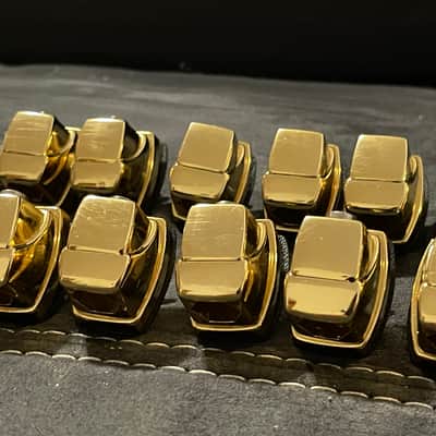 Yamaha Maple custom gold lugs lot of 16 pin down gold lugs image 7