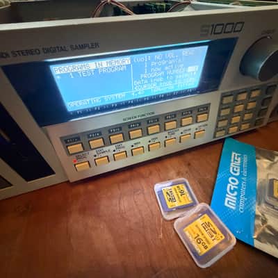 Immaculate AKAI S1000 MIDI Stereo Digital Sampler w 32MB RAM Maxed, Factory Level 4M Mod, New PSU, ZuluSCSI 2026 USB-C, 20x16GB SD cards, Analog & Digital synth/drum libraries, Original Box, English & Japanese Manuals - (1989) image 1
