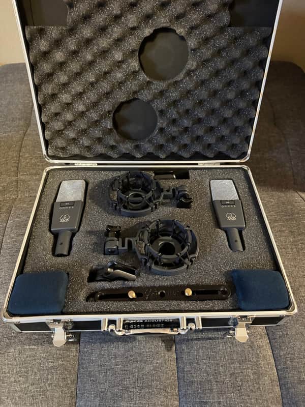 AKG C414 XLII/ST Stereo Matched Pair 2010s - Black image 1