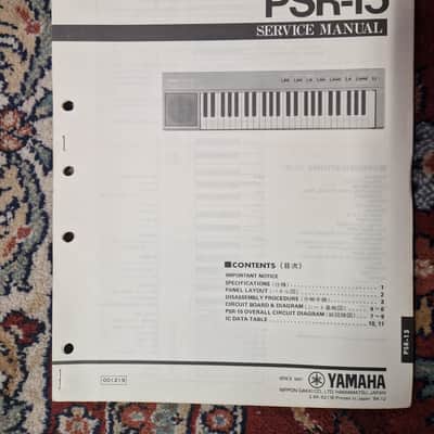 Yamaha PSR-15 Service Manual
