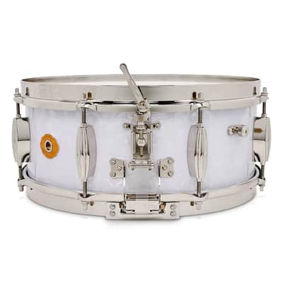 Slingerland Radio King Solid Maple Snare Drum 14x7 White Marine Pearl image 2