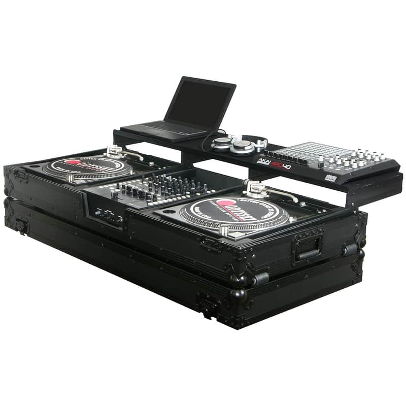 Odyssey FZGSPBM12W Black Label Glide 12" Mixer Battle Position DJ Turntable Case image 1