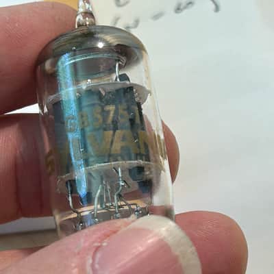 Immagine Sylvania GB Gold 5751 tube, vintage, tests like new, for Fender amp-very rare - 10