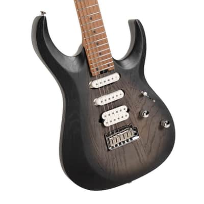 Cort X700OPBB X Series 700 Triality Electric Guitar. Open Pore Black Burst image 4