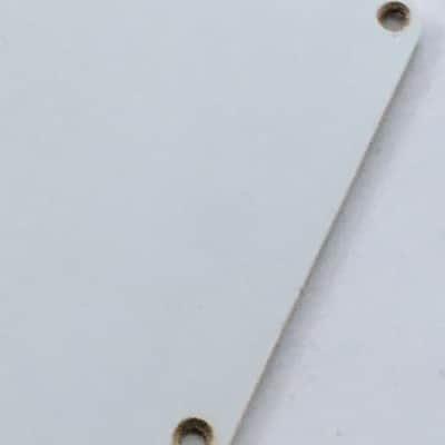 Lefty Genuine Fender Guitar Relic Strat Back Plate Tremolo Cover 1-ply Off White image 6