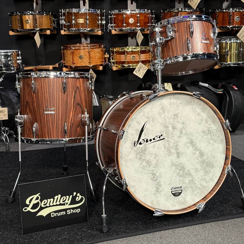 ~WOW!~ SONOR Vintage Series 3-Piece 13/16/22 Drum Kit Set in Rosewood Semi-Gloss Veneer w/ Single-Tom Holder image 1