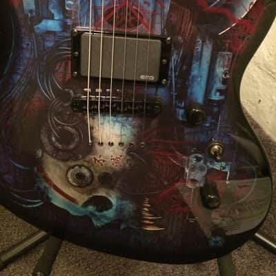 ESP LTD SG Viper Biotech Limited Edition Custom Graphics Guitar EMG's LVIPERVBT image 3