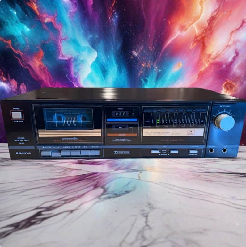 Vtg Sanyo RD S29 Stereo Cassette Tape Deck Dolby Full Fresh Servicing Works Nice