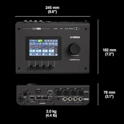 Yamaha URX44V 6x4 USB-C Audio/Video Interface (Black) image 3