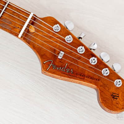Fender Custom Shop 1956 Stratocaster Roasted Relic Faded Two-Tone Sunburst w/ Gold Guard, Fat '60s Pickups image 4