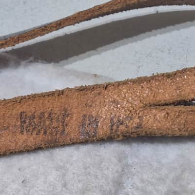 Original 1954-55 Fender Stratocaster Telecaster Black Leather Strap image 4