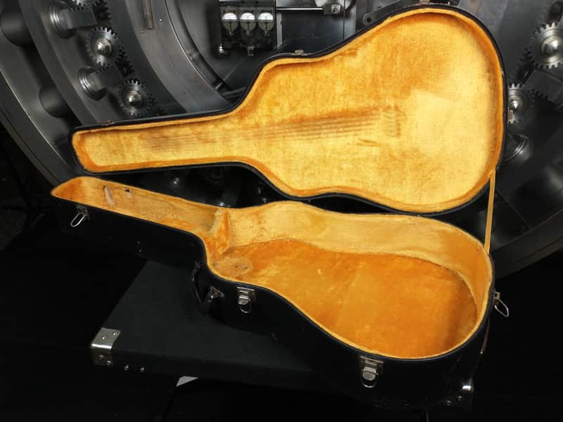 Vintage 1970's Gold Interior Acoustic Case image 1