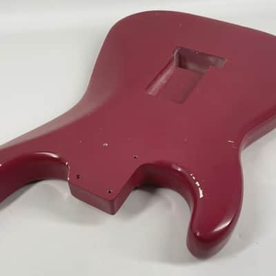 MJT Lightweight Strat Body 4lbs Alder 2026 - Aged Nitro Burgundy Mist image 11