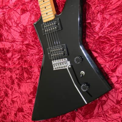 Series 10 Vintage 1985 Black Body Maple Fretboard Neck ZZ Explorer Style Guitar image 18