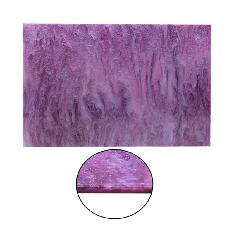 Guitar Pickguard Material - Lavender Swirl Acrylic - 17 x 11.5 inch Pickguard Blank image 1