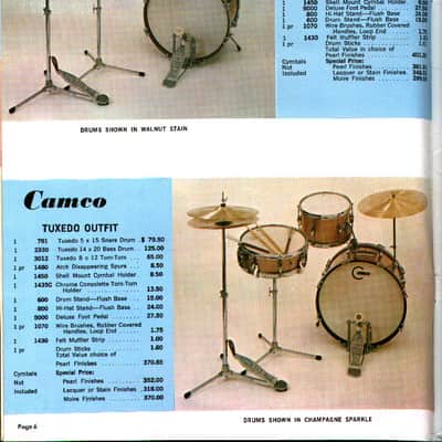 Vintage 1965 Camco Model 800 Flat Base Hi-Hat Stand w/Camco Clutch image 11