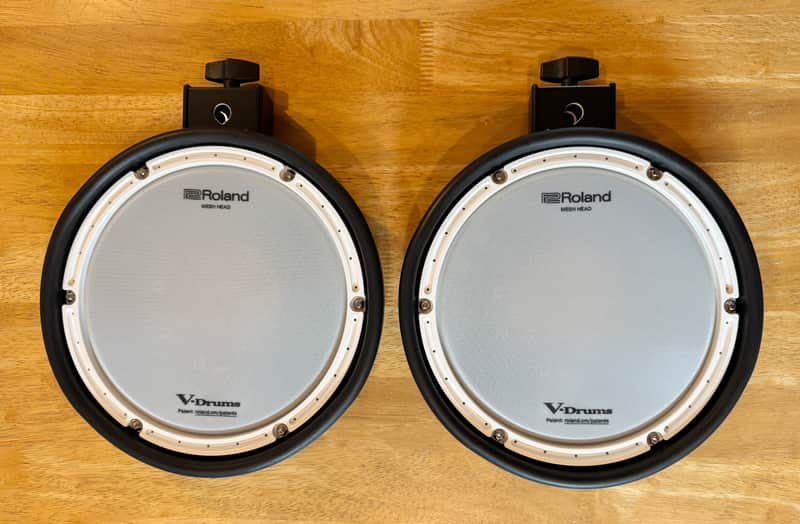 NEW 2X Roland PDX-8 8 inch Dual Zone Mesh Drum Pads Trigger-Black VDrum TD17 TD1 image 1