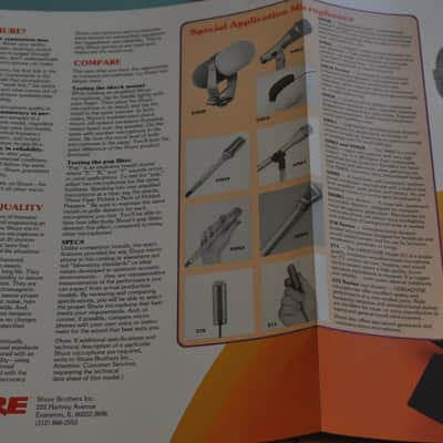 Shure Microphones vintage catalog booklet brochure. 1986 image 8