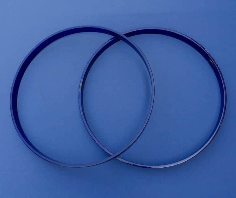 Premier Signia Bassdrum Hoops 22" Sapphire Blue 90s image 1