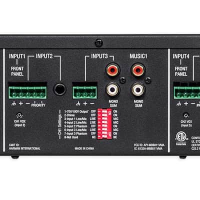 JBL VMA260 120-Watt 70 Volt 70V Mixer/Amplifier with Bluetooth 8 Channel Inputs image 3