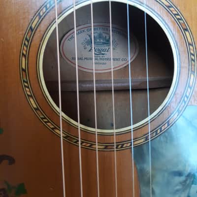 Vintage 1930s Regal Pearloid Parlor Guitar PreWar image 6