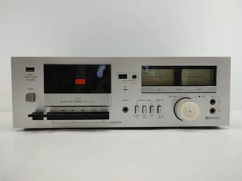 Sansui D-100 Stereo Cassette Deck 1980's - Silver image 1