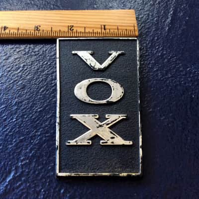GENUINE VINTAGE VOX TRAPEZOID LOGO BADGE FROM THE 60'S - GOOD CONDITION image 8