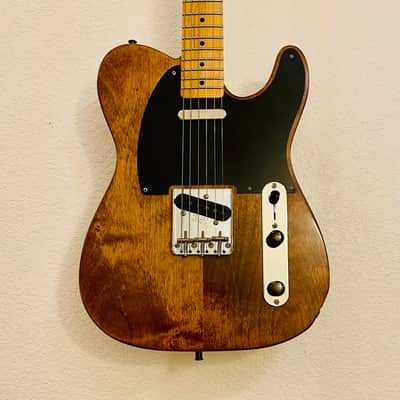 Partscaster Tele 2 Piece Alder Body One Piece Maple Neck Made with High End Parts 2026 - Walnut image 2