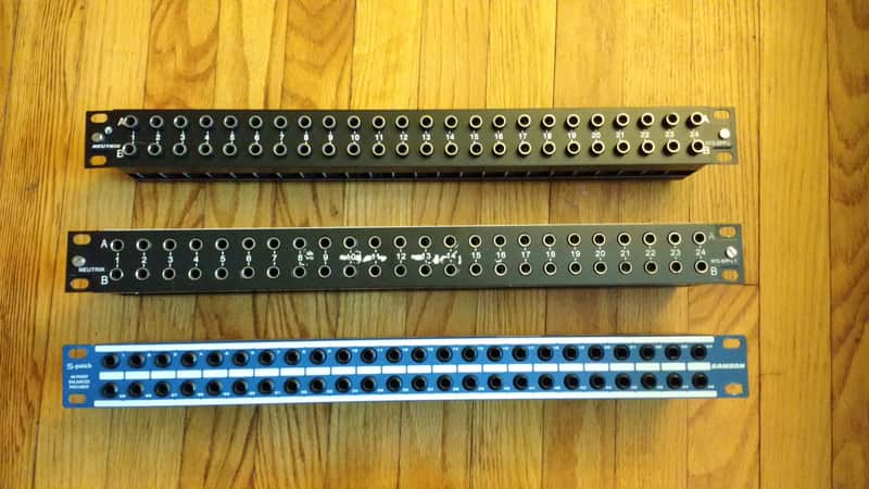 2x Neutrik NYS-SPP-L1 and 1x Samson S-Patch 48-Point TRS Patchbays image 1