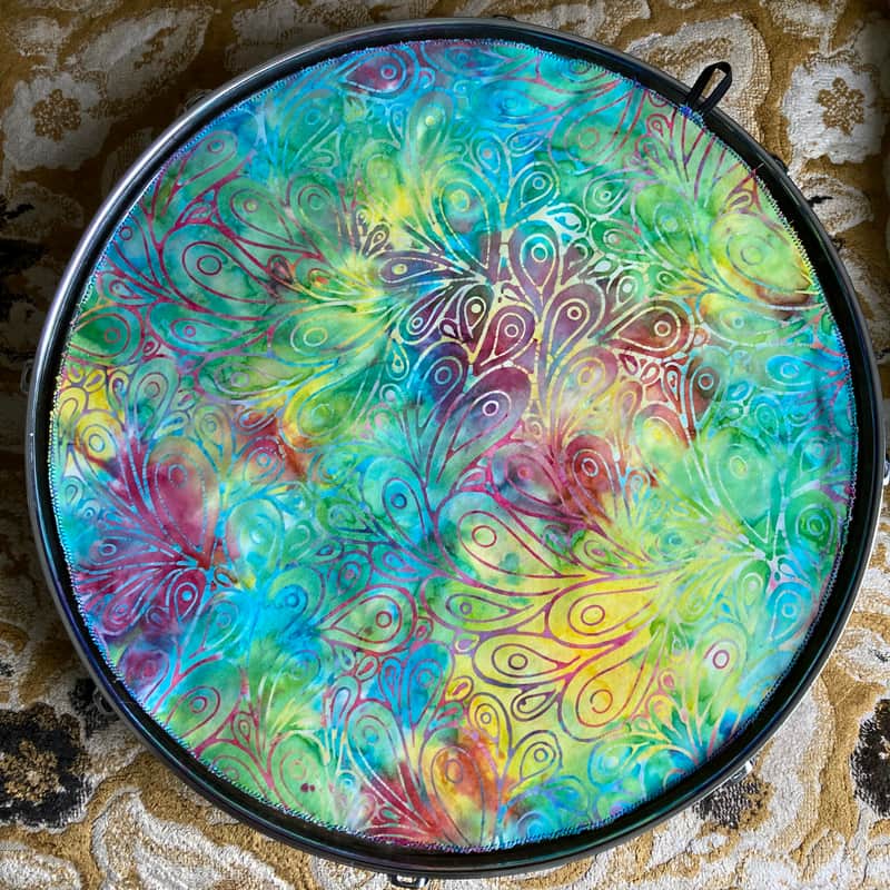 16" Drum Bunny single layer cloth dampener - funk cover - textile mute - removable volume control image 1