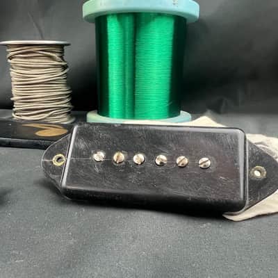 General Vintage Tone  1955 - 1957 Dogear Pickup NOS Wire Vintage Original Specs No 2 Black CAB butyrate cover image 2