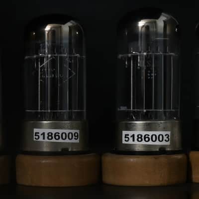 4x 1960s GE 6080 Black Plate Top Ring Getter USA Made Amplitrex Tested Tube image 3