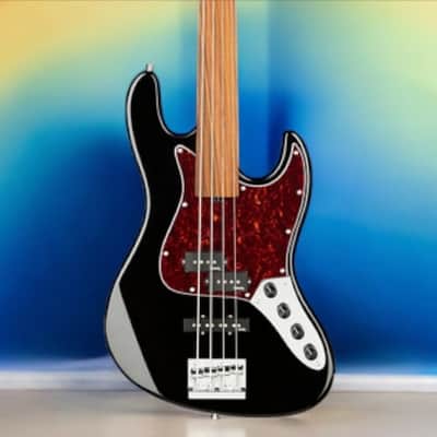 Sadowsky MetroExpress 21-Fret Hybrid P/J Bass, Morado Fingerboard, 4-String, Fretless - Solid Black High Polish image 4